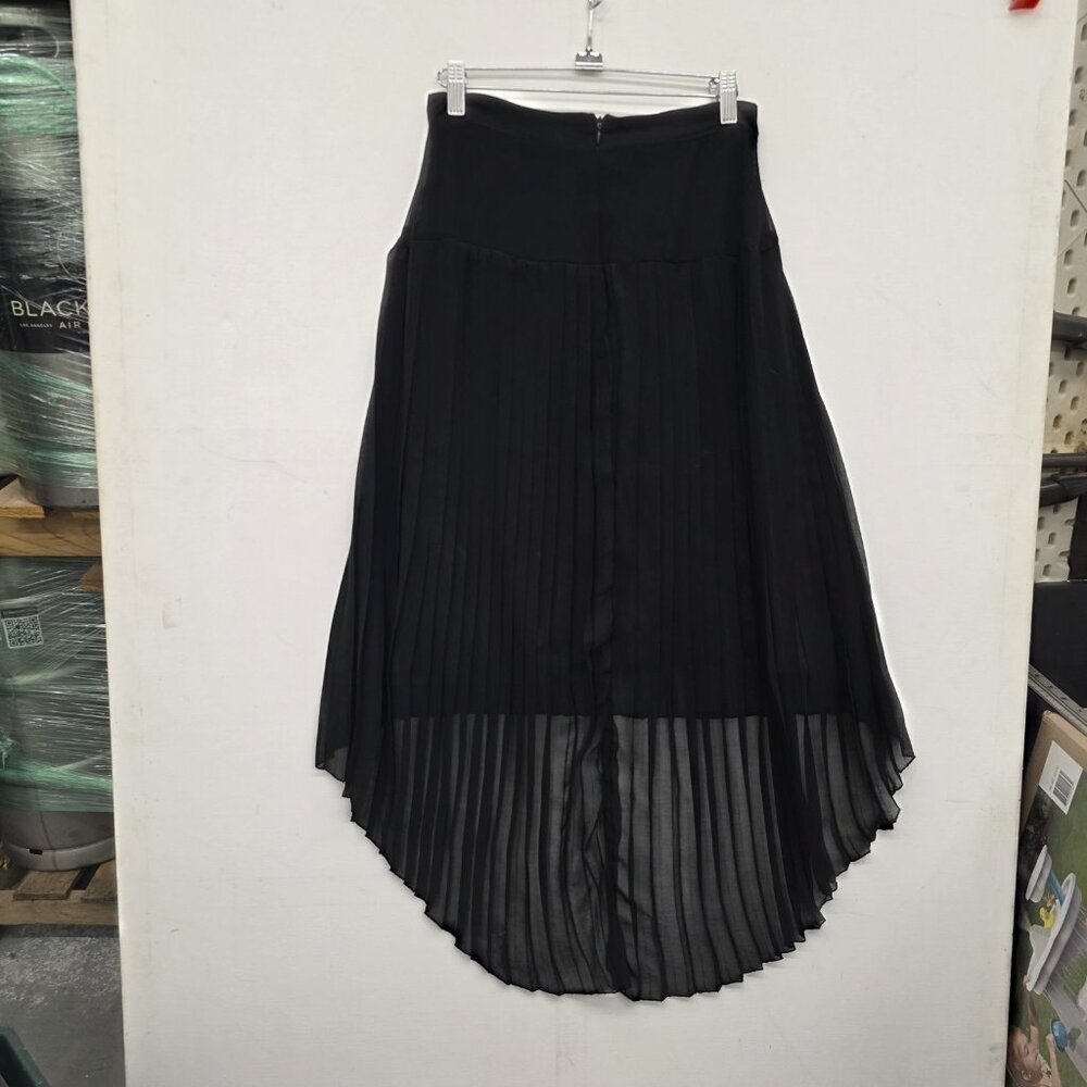 Lavender Brown Black Shear Hi-low Pleated Skirt Women's Size Small - Picture 2 of 11